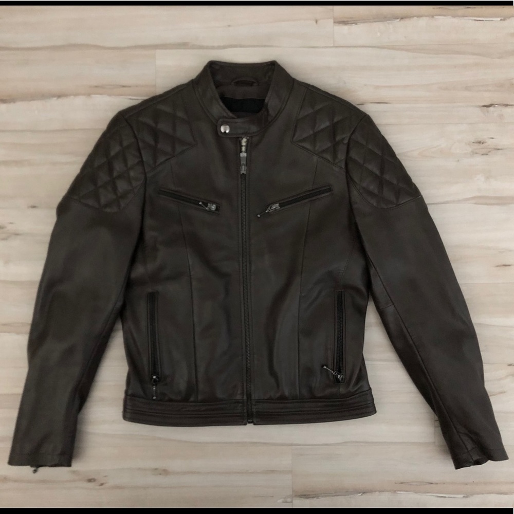 Leather Moto Biker Jacket